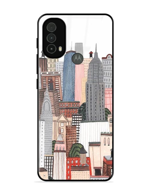 Cityscape Dreams Glossy Soft Edge Case for Motorola Moto E40 Chachhi