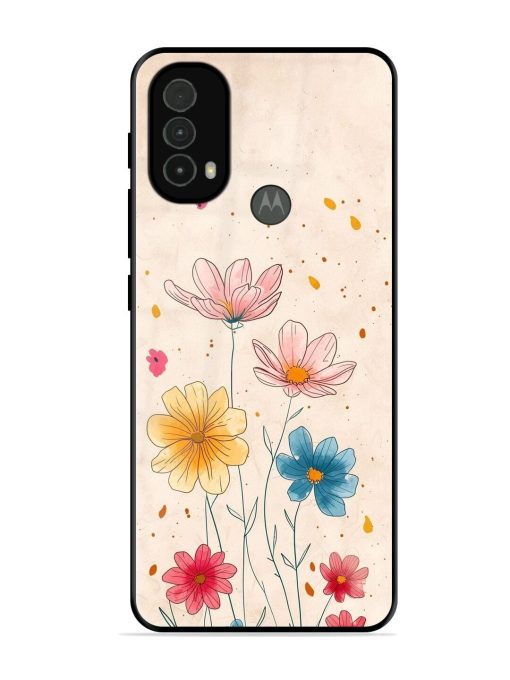 Delicate Bloom Glossy Soft Edge Case for Motorola Moto E40 Chachhi