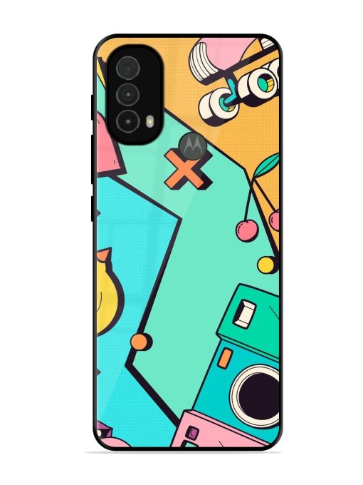 Retro Remix Glossy Soft Edge Case for Motorola Moto E40