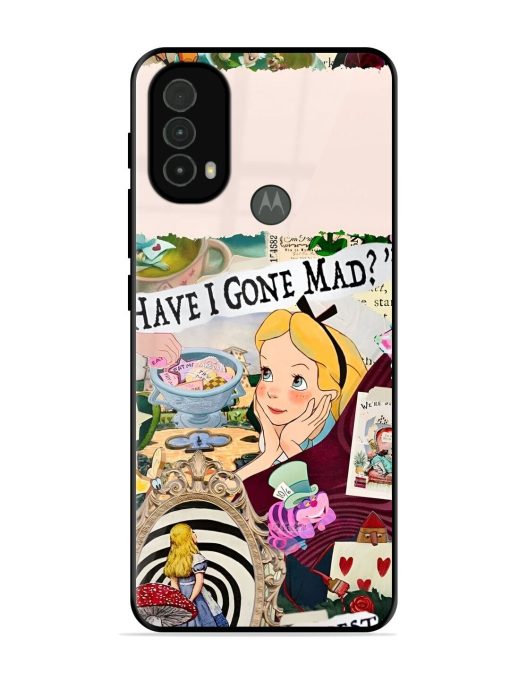Mad Hatter'S Collage Glossy Soft Edge Case for Motorola Moto E40