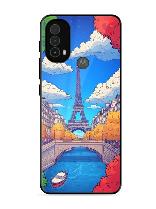 Parisian Panorama Glossy Soft Edge Case for Motorola Moto E40 Chachhi