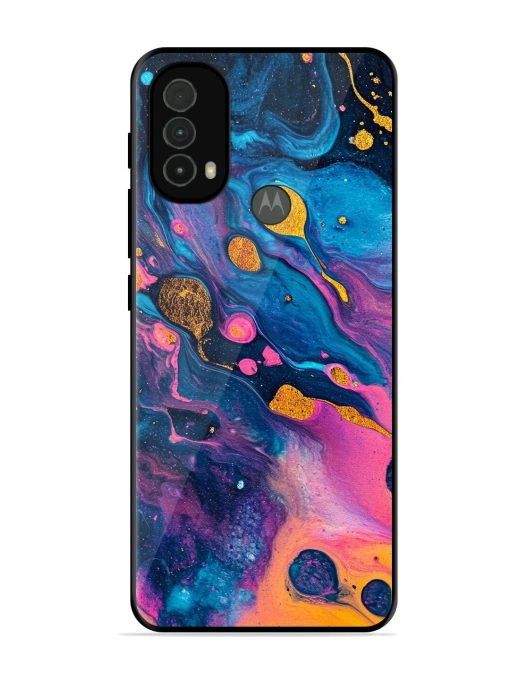 Cosmic Swirl Glossy Soft Edge Case for Motorola Moto E40 Chachhi