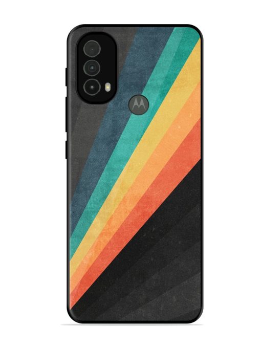 Retro Spectrum Glossy Soft Edge Case for Motorola Moto E40