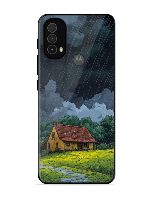 Rainy Day Retreat Glossy Soft Edge Case for Motorola Moto E40 Chachhi