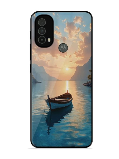 Serene Sunset Glossy Soft Edge Case for Motorola Moto E40 Chachhi