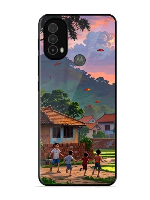 Sunset Play Glossy Soft Edge Case for Motorola Moto E40 Chachhi