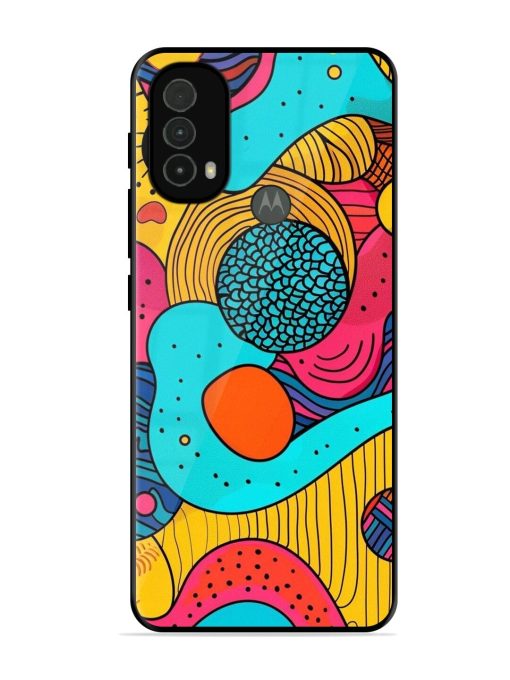 Psychedelic Patterns Glossy Soft Edge Case for Motorola Moto E40