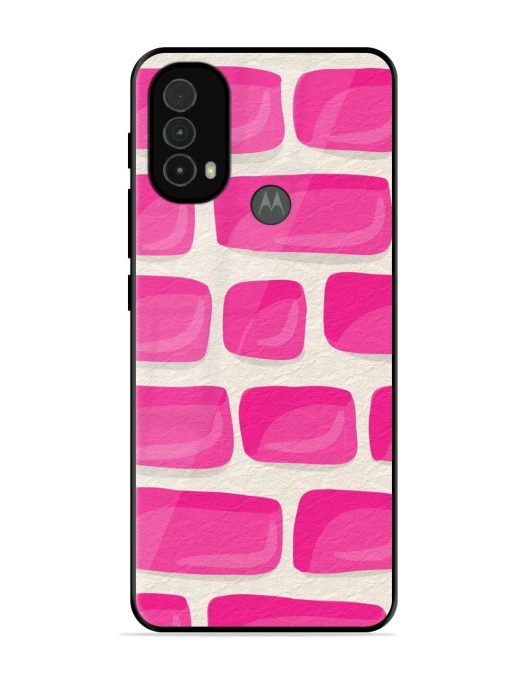 Pink Brick Wall Glossy Soft Edge Case for Motorola Moto E40
