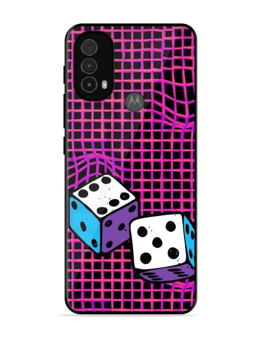 Glitched Dice Glossy Soft Edge Case for Motorola Moto E40