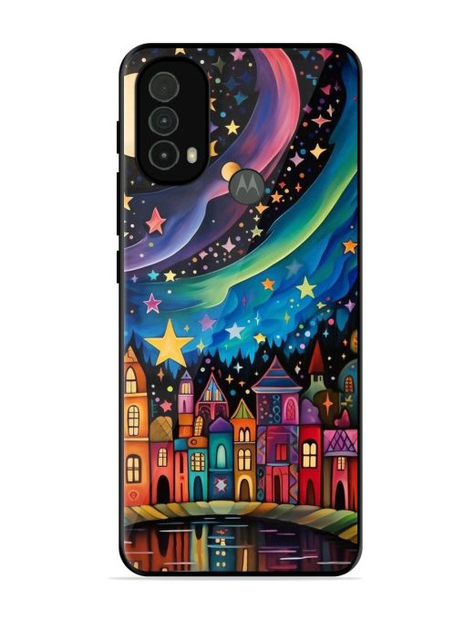 Starlit Village Glossy Soft Edge Case for Motorola Moto E40