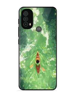 Solitude On The River Glossy Soft Edge Case for Motorola Moto E40
