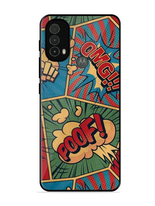 Comic Book Chaos Glossy Soft Edge Case for Motorola Moto E40 Chachhi