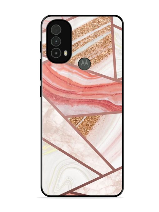 Rosy Mosaic Glossy Soft Edge Case for Motorola Moto E40 Chachhi