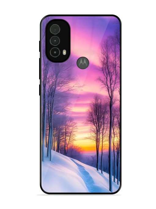Winter'S Purple Haze Glossy Soft Edge Case for Motorola Moto E40