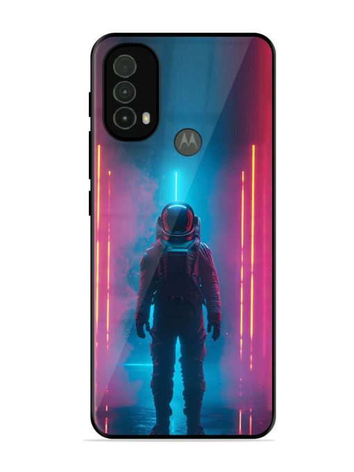 Neon Astronaut Glossy Soft Edge Case for Motorola Moto E40