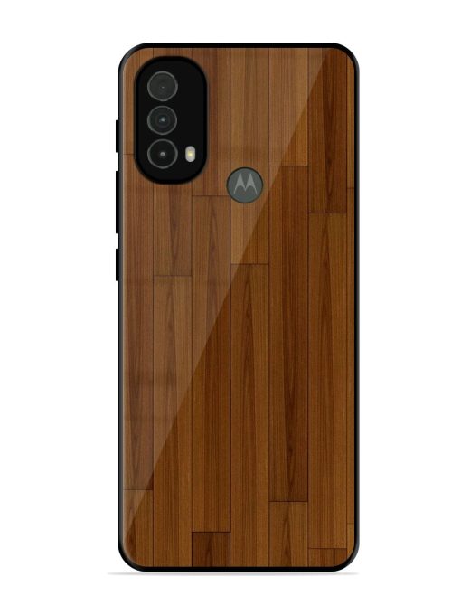 Warm Woodgrain Glossy Soft Edge Case for Motorola Moto E40 Chachhi