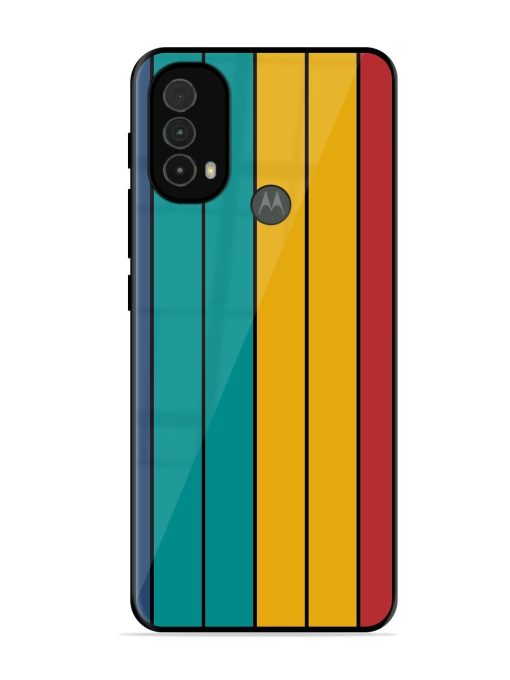 Retro Stripes Glossy Soft Edge Case for Motorola Moto E40