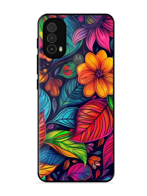 Rainbow Of Blooms Glossy Soft Edge Case for Motorola Moto E40 Chachhi