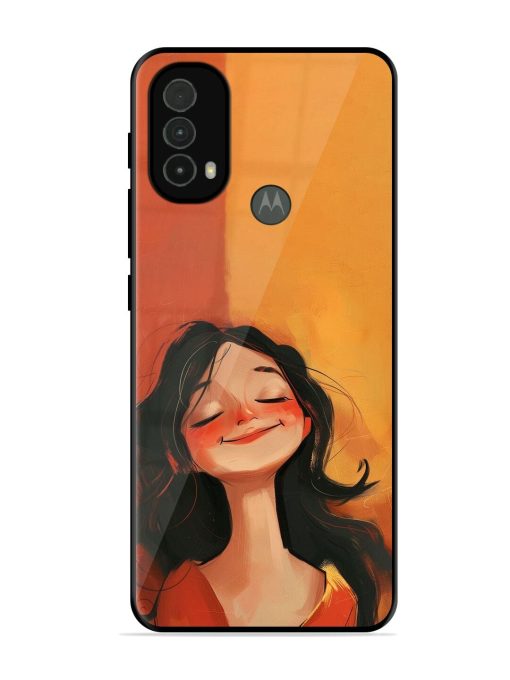 Neon Girl Glossy Soft Edge Case for Motorola Moto E40