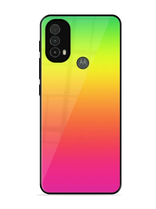 Rainbow Gradient Glossy Soft Edge Case for Motorola Moto E40 Chachhi