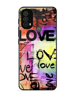 Love Graffiti Glossy Soft Edge Case for Motorola Moto E40