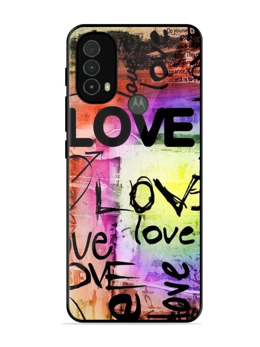 Love Graffiti Glossy Soft Edge Case for Motorola Moto E40 Chachhi