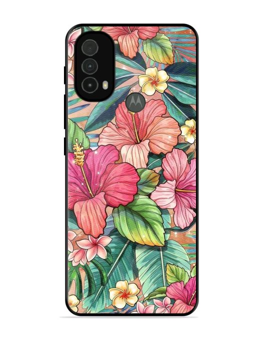 Tropical Tapestry Glossy Soft Edge Case for Motorola Moto E40 Chachhi