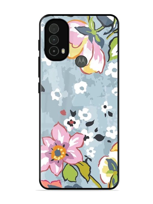 Floral Fantasy Glossy Soft Edge Case for Motorola Moto E40 Chachhi