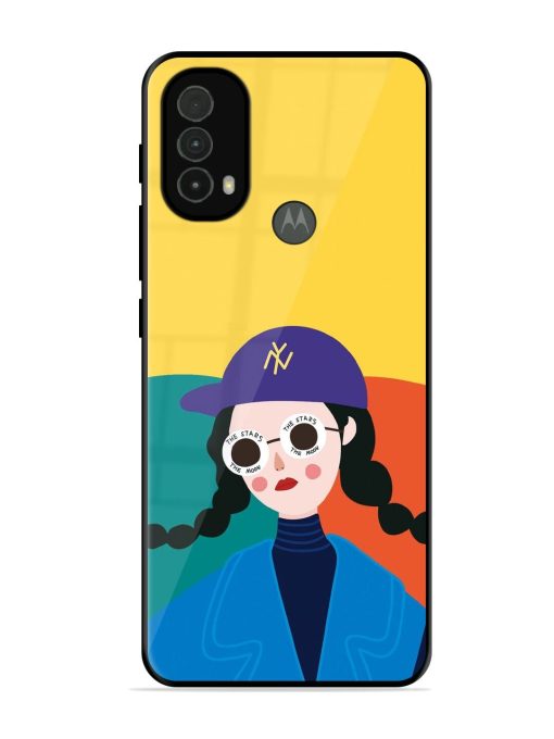 Starry-Eyed Girl Glossy Soft Edge Case for Motorola Moto E40