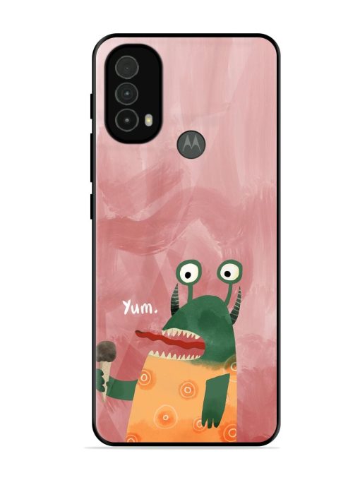 Hungry Monster Glossy Soft Edge Case for Motorola Moto E40 Chachhi