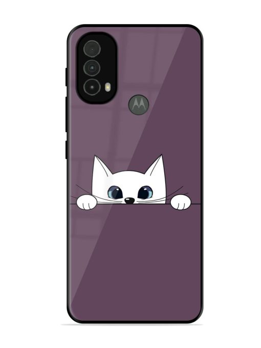 Peek-A-Boo Kitty Glossy Soft Edge Case for Motorola Moto E40
