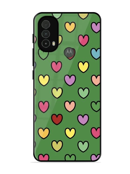 Rainbow Heart Parade Glossy Soft Edge Case for Motorola Moto E40