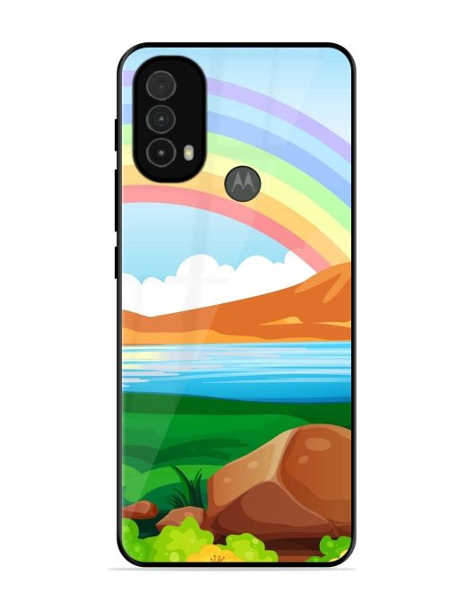 Rainbow Over The Lake Glossy Soft Edge Case for Motorola Moto E40