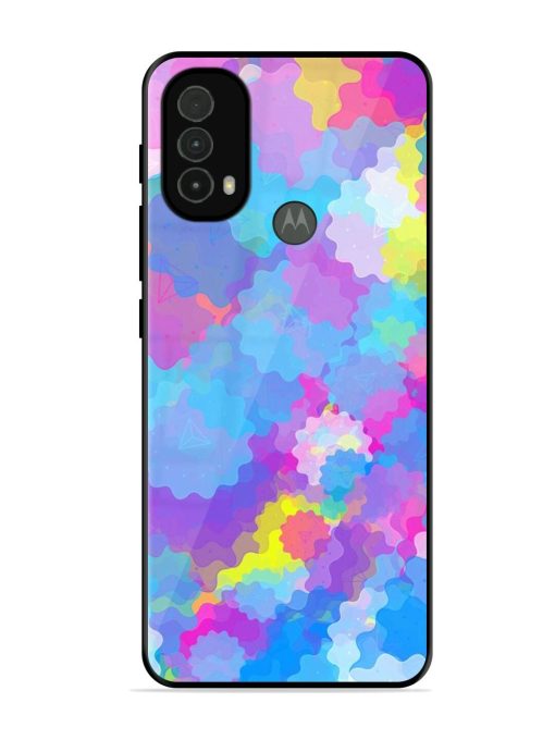 Psychedelic Cloud Burst Glossy Soft Edge Case for Motorola Moto E40 Chachhi