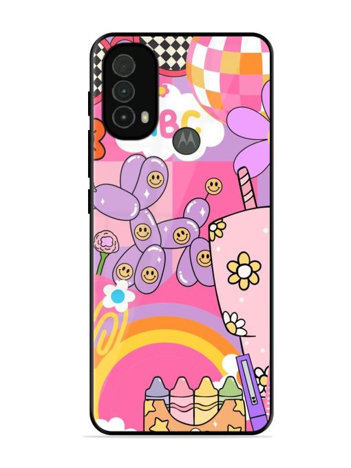 Whimsical Y2K Chaos Glossy Soft Edge Case for Motorola Moto E40 Chachhi