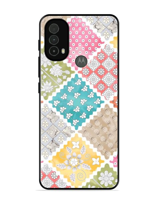 Patchwork Dreamscape Glossy Soft Edge Case for Motorola Moto E40