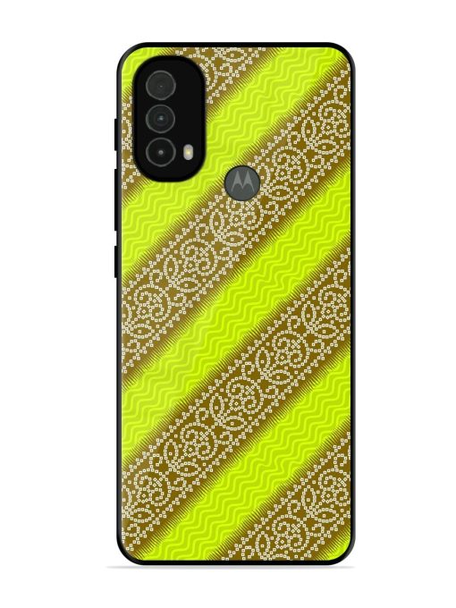 Golden Bandana Bliss Glossy Soft Edge Case for Motorola Moto E40 Chachhi