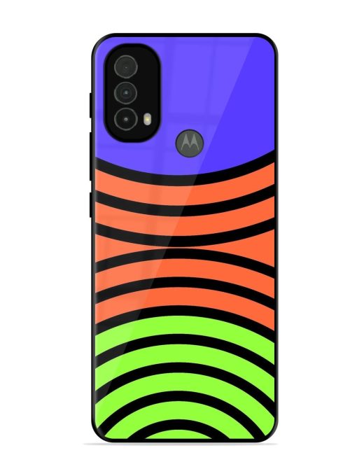 Psychedelic Stripe Symphony Glossy Soft Edge Case for Motorola Moto E40 Chachhi