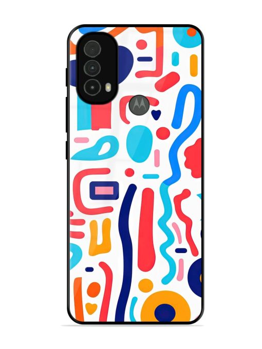 Whimsical Doodle Chaos Glossy Soft Edge Case for Motorola Moto E40 Chachhi