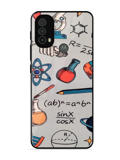 Science Doodle Delight Glossy Soft Edge Case for Motorola Moto E40 Chachhi