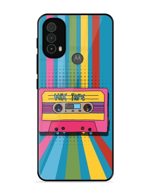 Retro Cassette Tapes Glossy Soft Edge Case for Motorola Moto E40 Chachhi