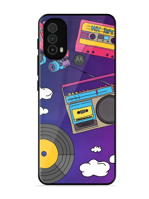 Retro Vibes Glossy Soft Edge Case for Motorola Moto E40