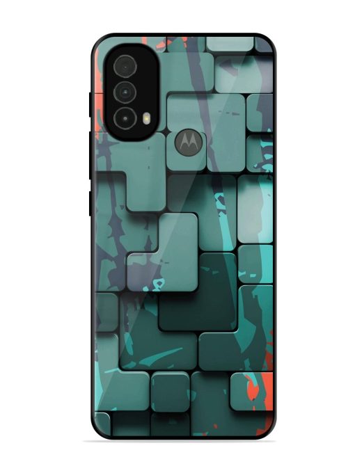 Abstract Geometric Mosaic Glossy Soft Edge Case for Motorola Moto E40 Chachhi