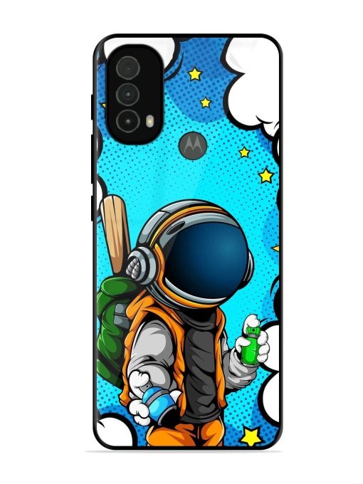 Space Graffiti Artist Glossy Soft Edge Case for Motorola Moto E40 Chachhi