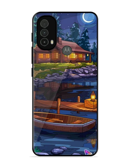 Moonlit Serenity Glossy Soft Edge Case for Motorola Moto E40 Chachhi