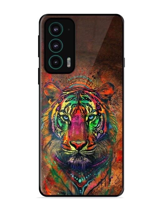 Cosmic Tiger Glossy Soft Edge Case for Motorola Moto Edge 20 Chachhi