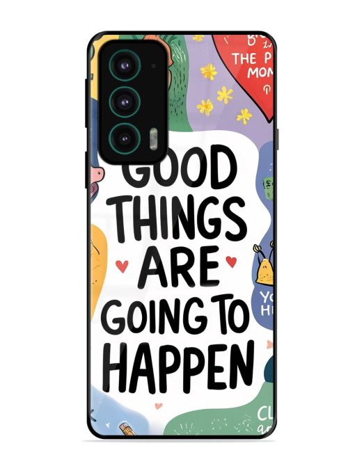 Uplifting Scribbles Glossy Soft Edge Case for Motorola Moto Edge 20 Chachhi