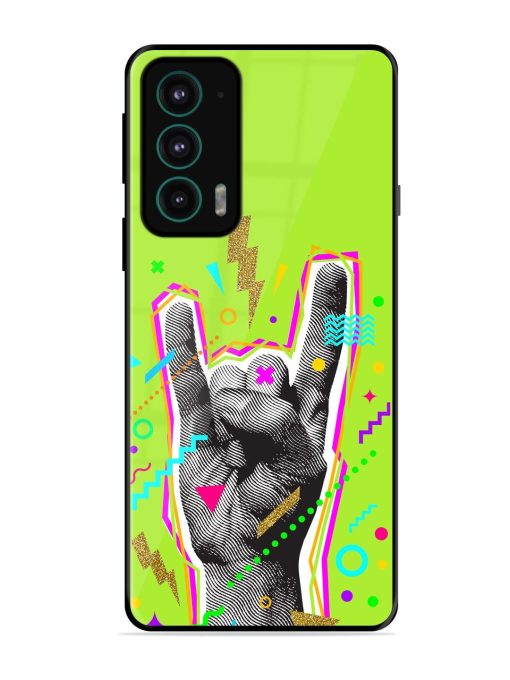 Neon Rock Glossy Soft Edge Case for Motorola Moto Edge 20 Chachhi