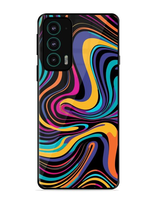 Psychedelic Swirl Glossy Soft Edge Case for Motorola Moto Edge 20 Chachhi