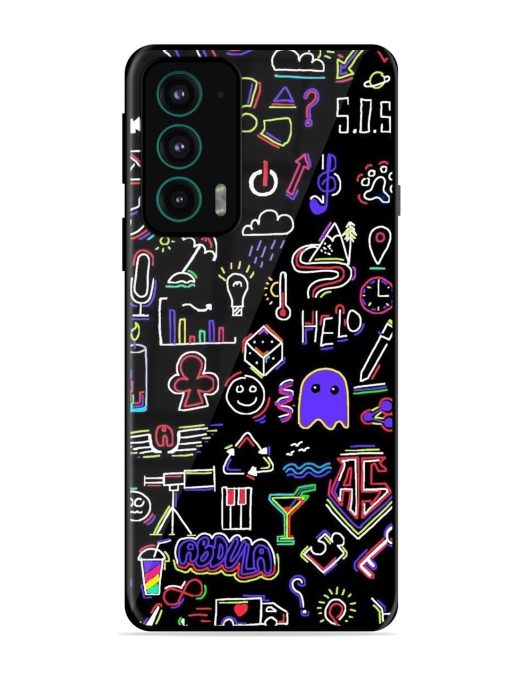 Neon Doodle Glossy Soft Edge Case for Motorola Moto Edge 20